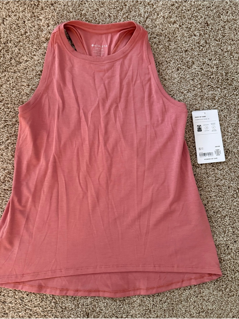 Athleta Rose-Pink Athletic Tank Top